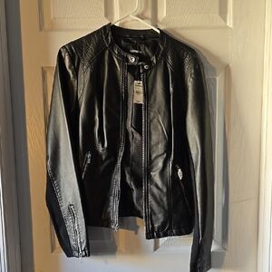 Black Faux Leather Jacket